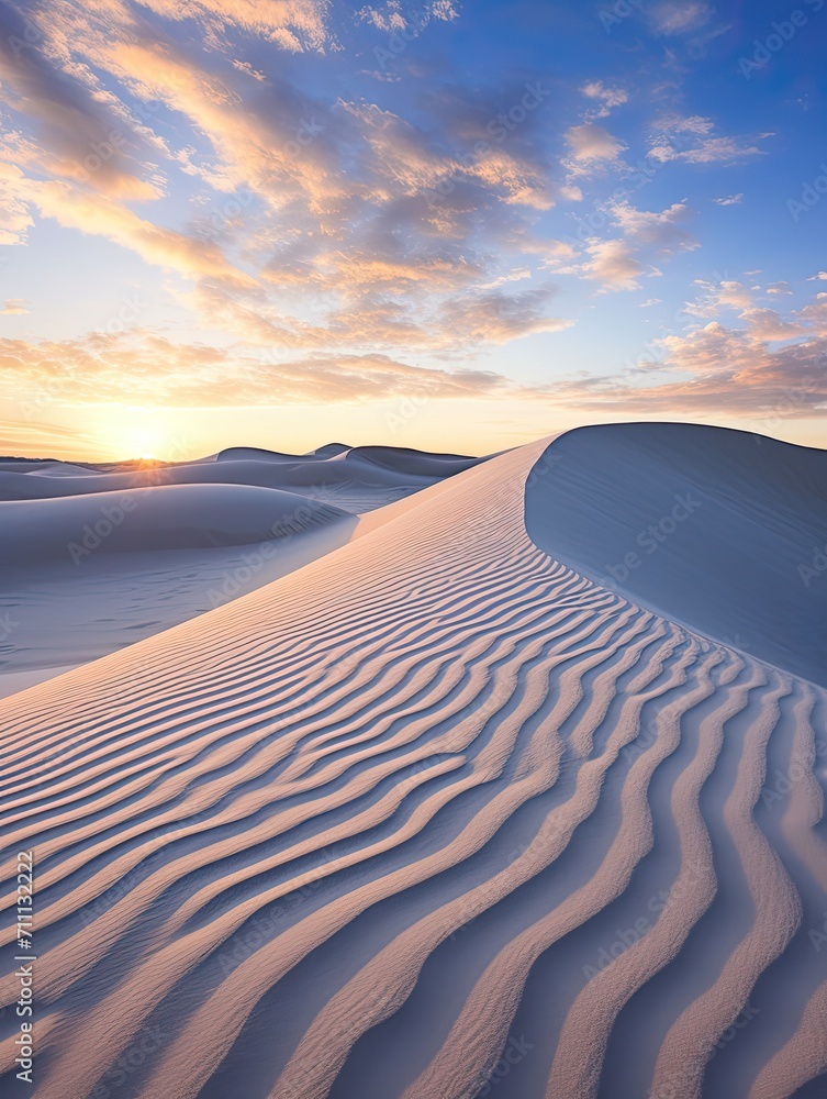 Captivating Coastal Dune Artistry: Alluring Sand Patterns Print
