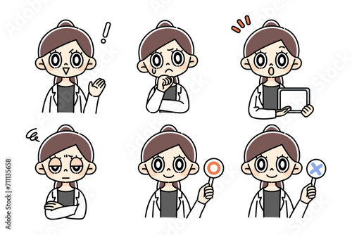 女性の医者セット