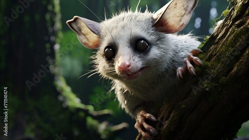 Adorable White Rat with Enchanting Gaze and Whiskers - AI-Generativ