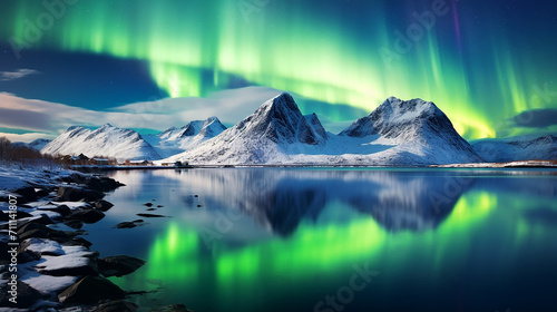 Aurora Borealis lofoten island norway northern light