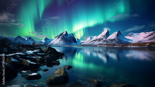 fantastic Aurora Borealis or northern phenomenon