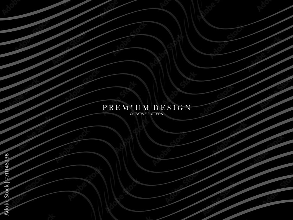 Abstract futuristic dark black background with waving design. Realistic 3d wallpaper with luxurious flowing lines. Elegant background for posters, websites, brochures, cards, banners, apps etc. Abstract futuristic dark black background with waving design. Realistic 3d wallpaper with luxurious flowing lines. Elegant background for posters, websites, brochures, cards, banners, apps etc.