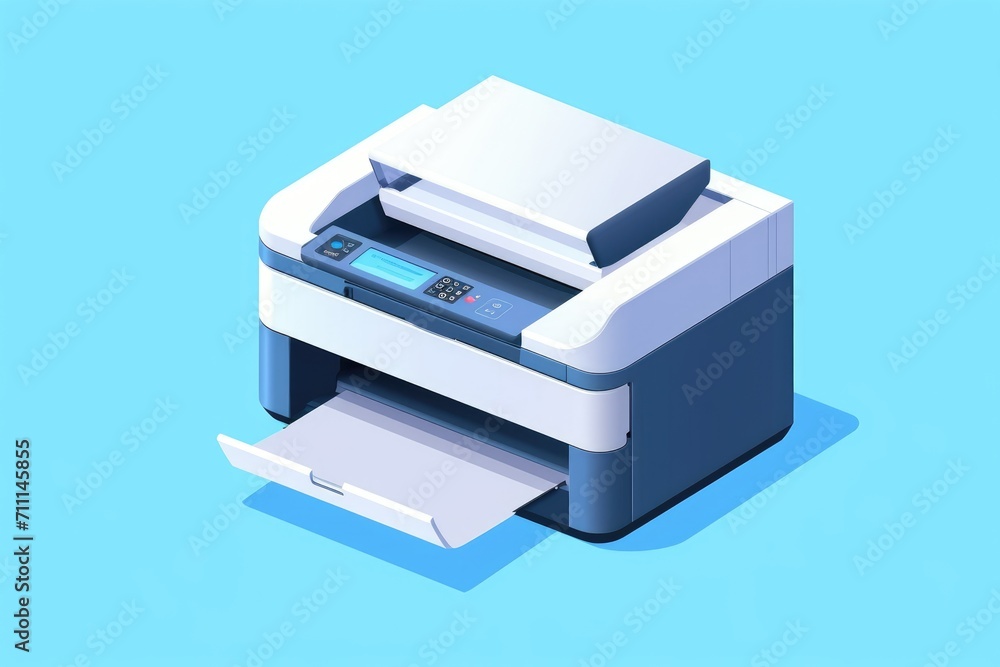 Office photocopier icon in 3D style Office photocopier icon in 3D style