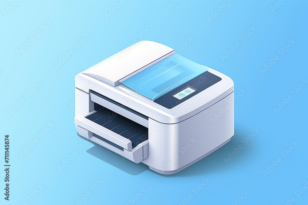 Office photocopier icon in 3D style Office photocopier icon in 3D style