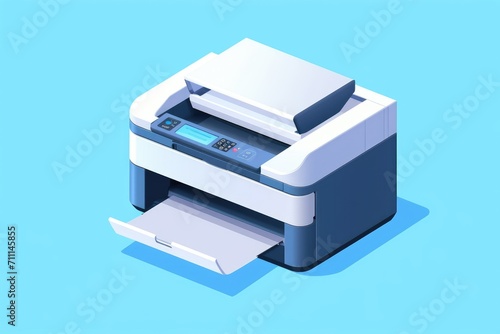 Office photocopier   icon in 3D style photo
