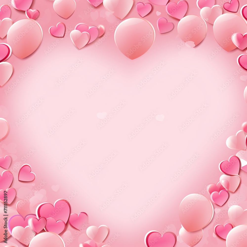 Blinking heart and pink background design