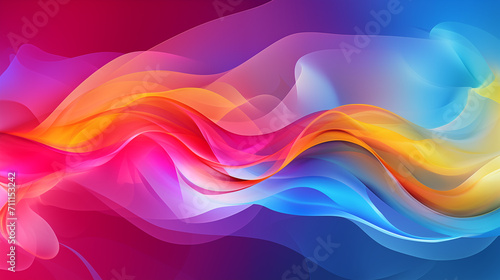 neon colorful wave background © Aku Creative