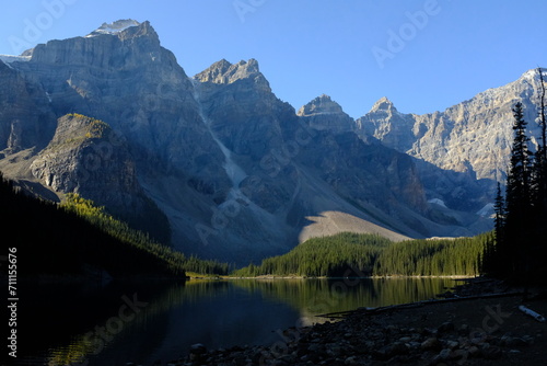 Lake Moraine, Mountains, Alberta, Canada