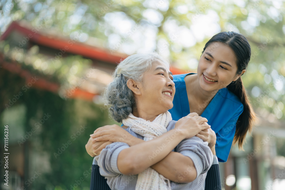 Fototapeta premium Nurse takes care of elderly patients.