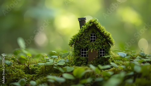 A green home is made out of moss