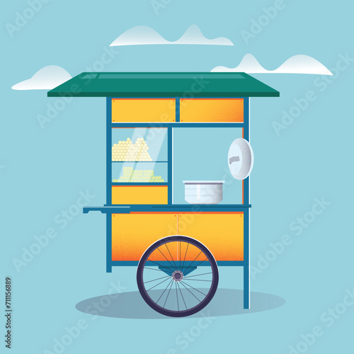 Gerobak Bakso Illustration