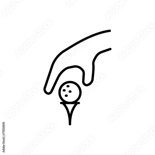 Golf putter outline icons, minimalist vector illustration ,simple transparent graphic element .Isolated on white background