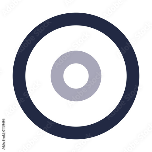 blue target isolated on white