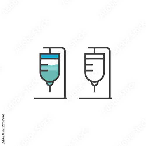 Infusion icon logo vector design template