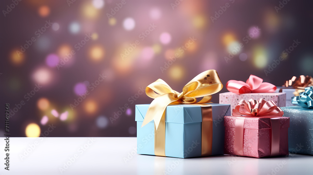 Gift box background with copy space for Christmas gifts, holidays or birthdays Gift box background with copy space for Christmas gifts, holidays or birthdays