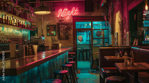 Fototapeta Naklejka Na Ścianę i Meble -  bar counter in the bar