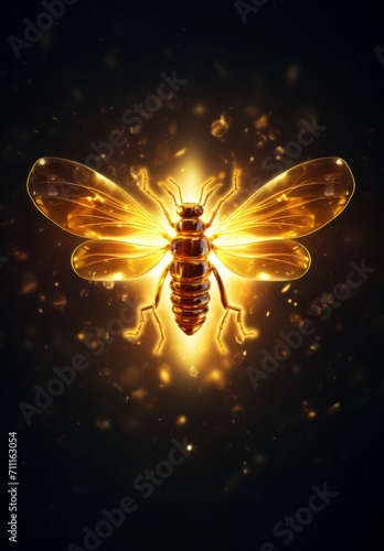 Glowing firefly symbolizing