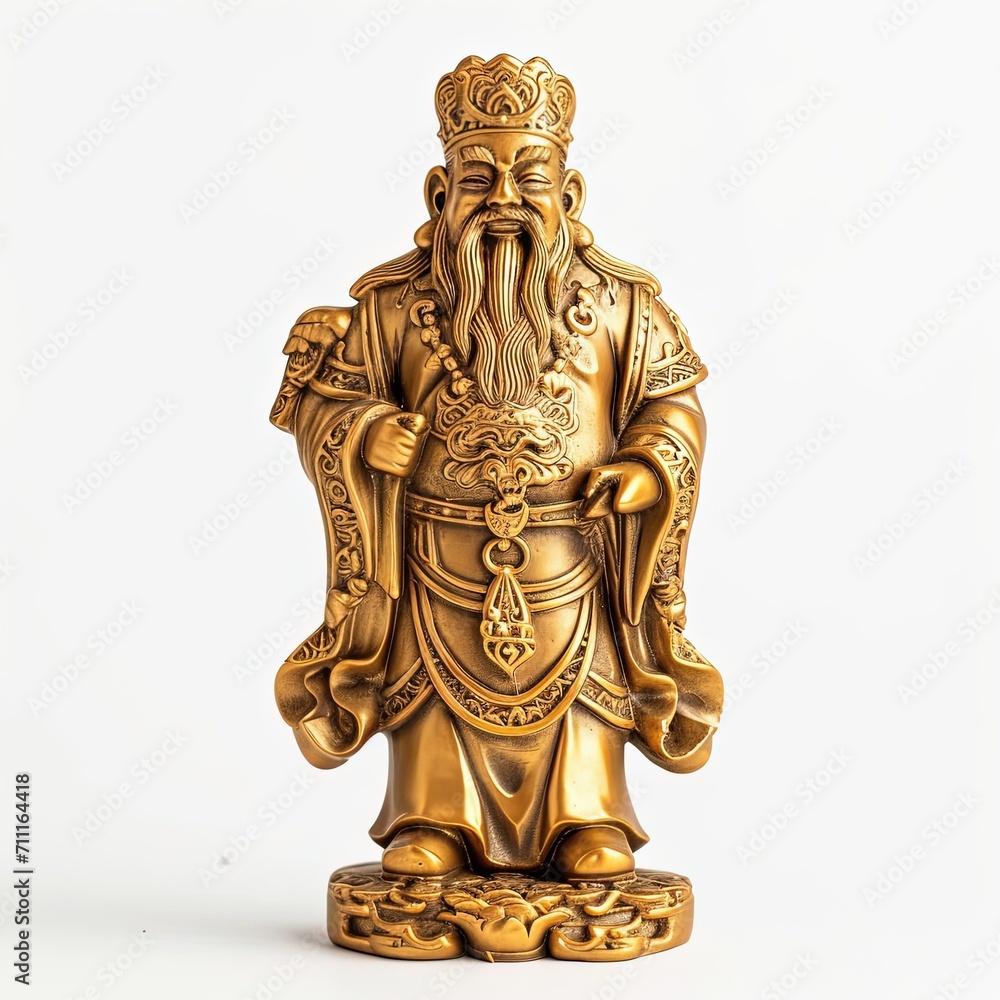 Chinese God Gold Statue