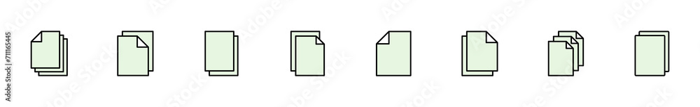 Document icon set. Paper icon. File Icon Document icon set. Paper icon. File Icon