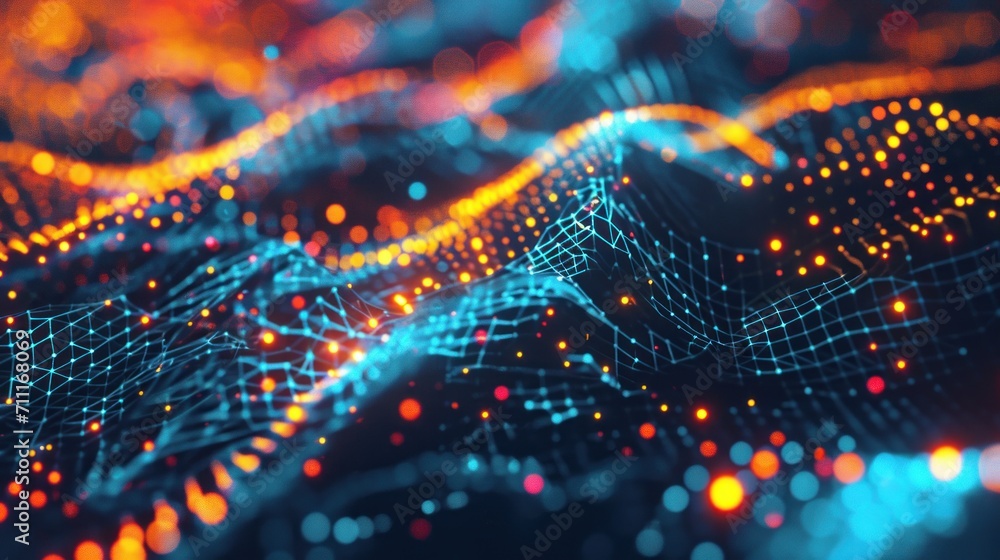 Futuristic cybernetic patterns. Generative AI. Futuristic cybernetic patterns. Generative AI.