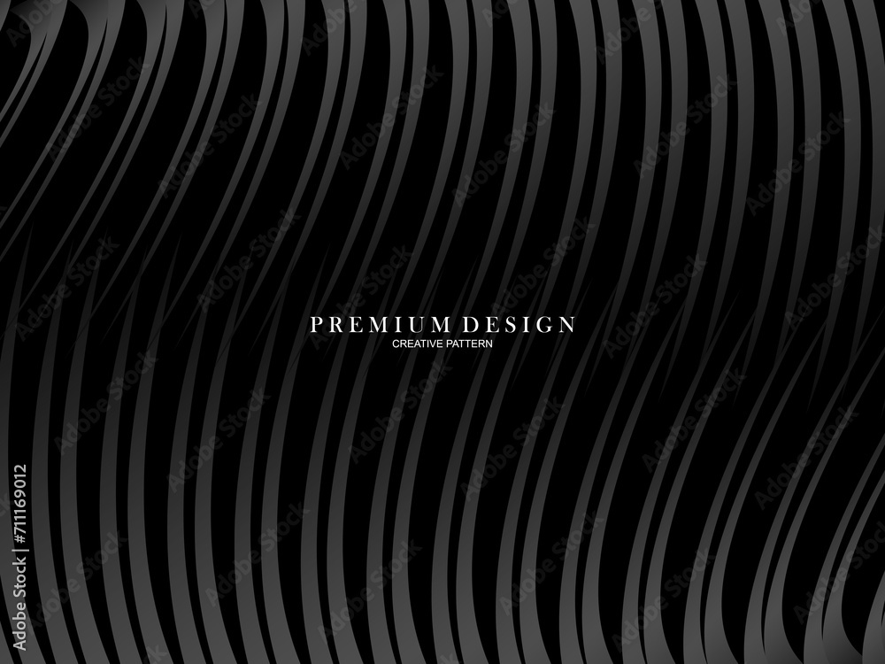 Abstract futuristic dark black background with waving design. Realistic 3d wallpaper with luxurious flowing lines. Elegant background for posters, websites, brochures, cards, banners, apps etc. Abstract futuristic dark black background with waving design. Realistic 3d wallpaper with luxurious flowing lines. Elegant background for posters, websites, brochures, cards, banners, apps etc.