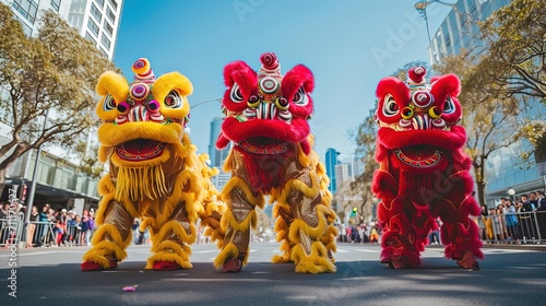 China Lion Dances photo