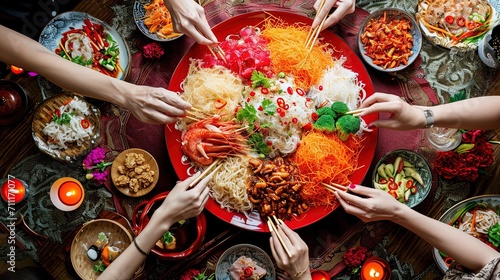 Yee sang for chinese new year photo