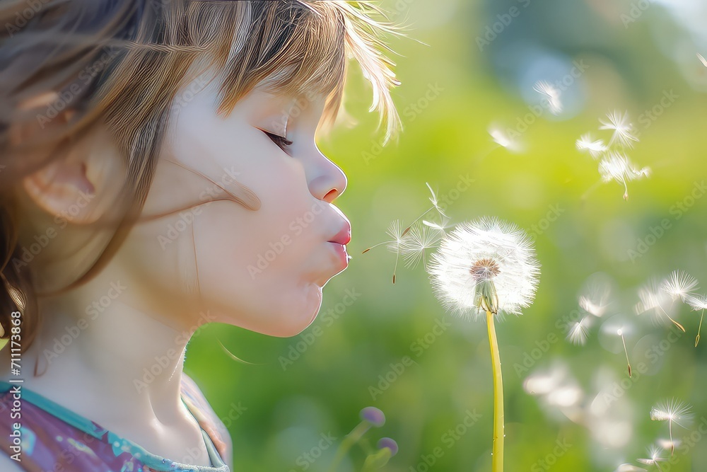 close-up of a child blowing dandelion, joy, spring day, smartphone, portrait lens, afternoon, soft focus, close-up of a child blowing dandelion, joy, spring day, smartphone, portrait lens, afternoon, soft focus,
