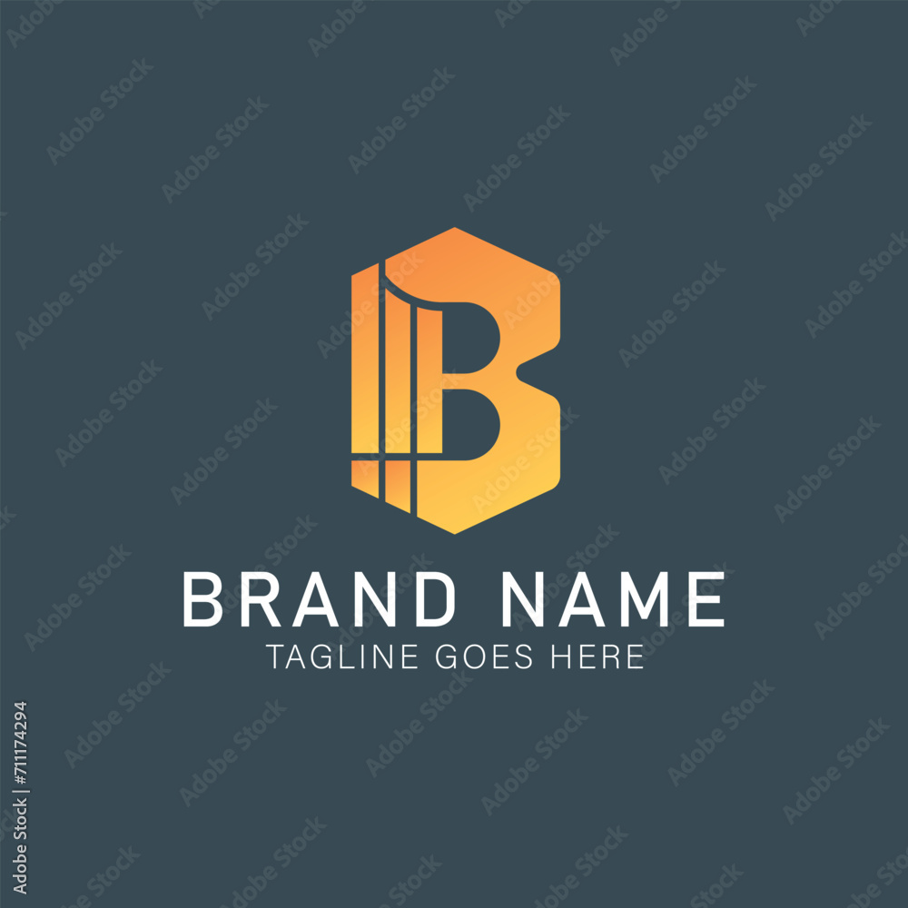 vector abstract modern letter b logo design template vector abstract modern letter b logo design template