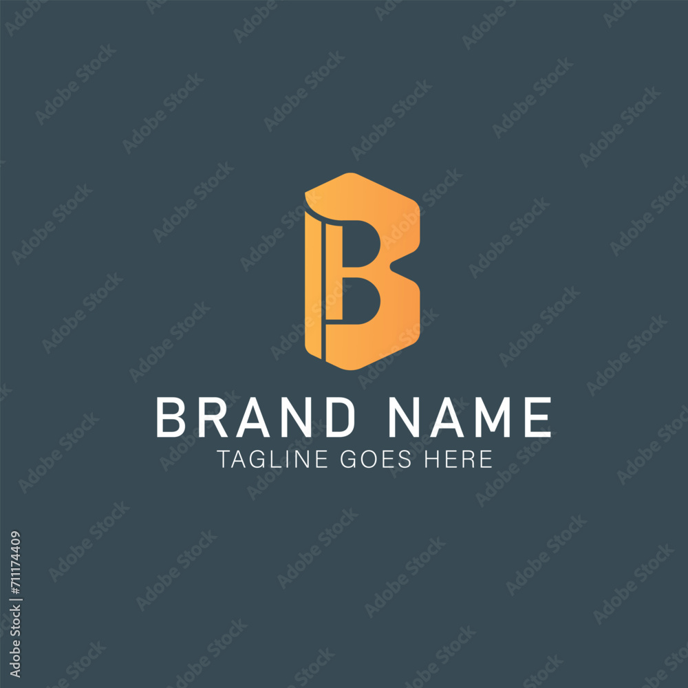 Vector abstract letter B logo design template Vector abstract letter B logo design template