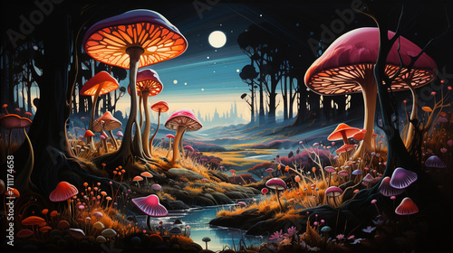 Psychedelic Mushrooms in Art photo