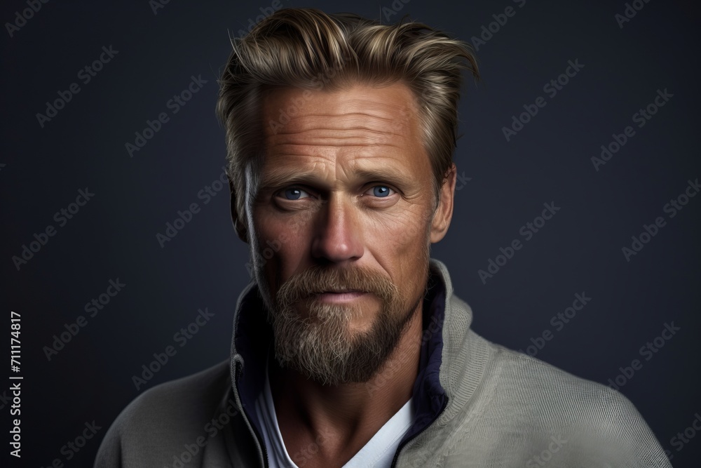 Portrait of a handsome mature man with a beard. Men's beauty, fashion. Portrait of a handsome mature man with a beard. Men's beauty, fashion.