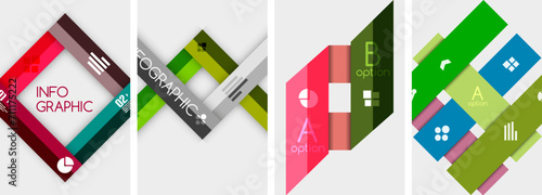 Set of line infographic backgrounds. Vector illustration For Wallpaper, Banner, Background, Card, Book Illustration, landing page