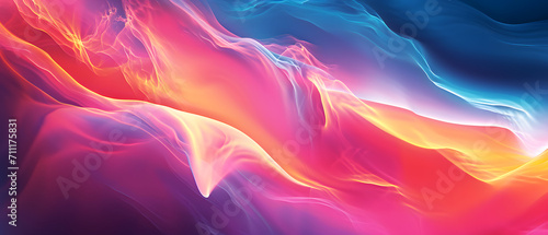 Vibrant hues dance within a dreamy realm, blending nature and art in a mesmerizing fractal display of colorful light