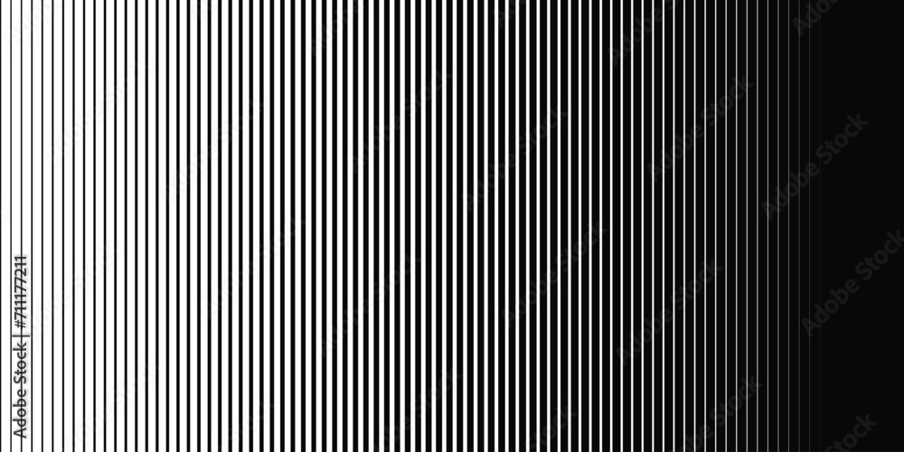 Obraz premium Vertical speed line halftone gradient line pattern background.