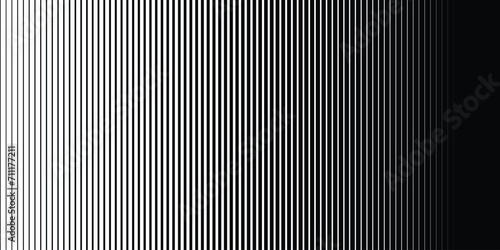 Vertical speed line halftone gradient line pattern background.