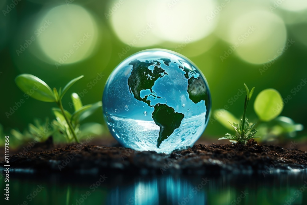 eco concept It shows the collaborative efforts of people who care for the earth, the importance of water, land, forests and animals. eco concept It shows the collaborative efforts of people who care for the earth, the importance of water, land, forests and animals.