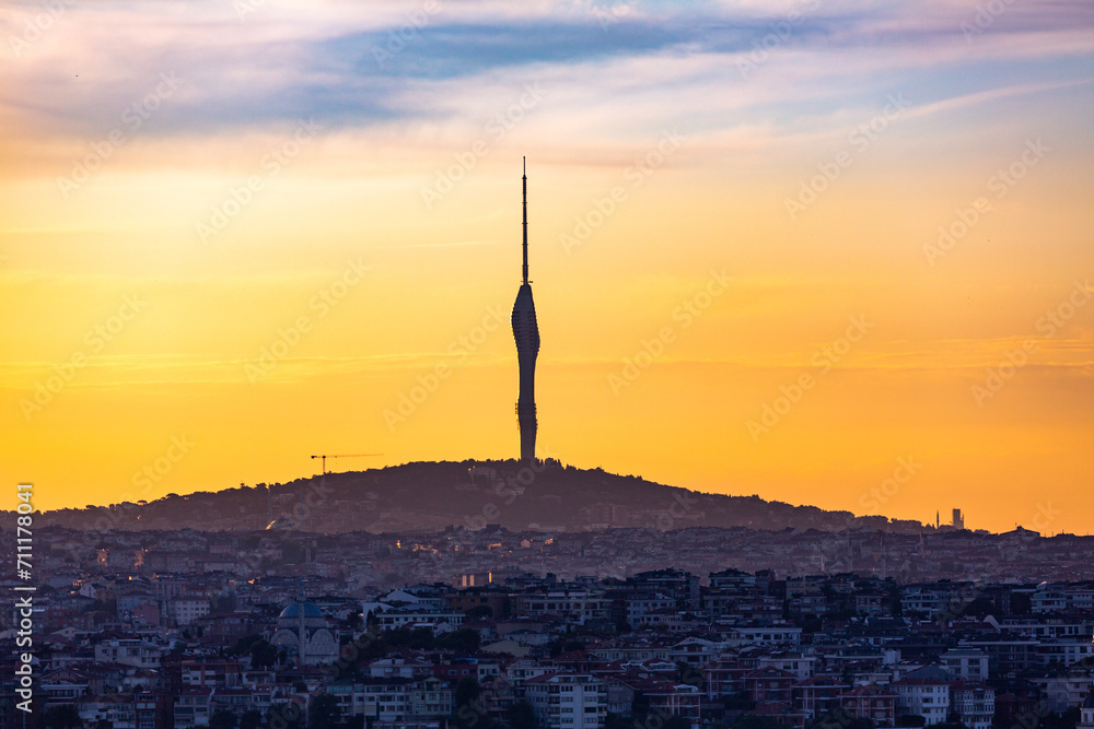 View of Istanbul Bosphorus on sunrise.