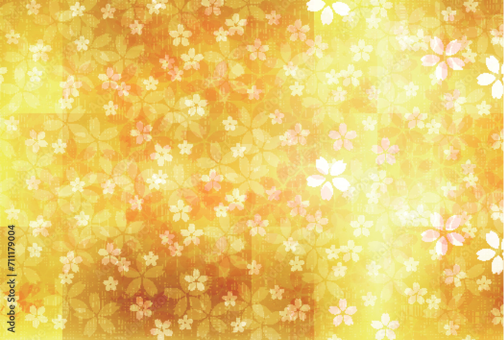 桜　春　花びら　背景	