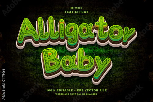 Alligator Baby Editable Text Effect