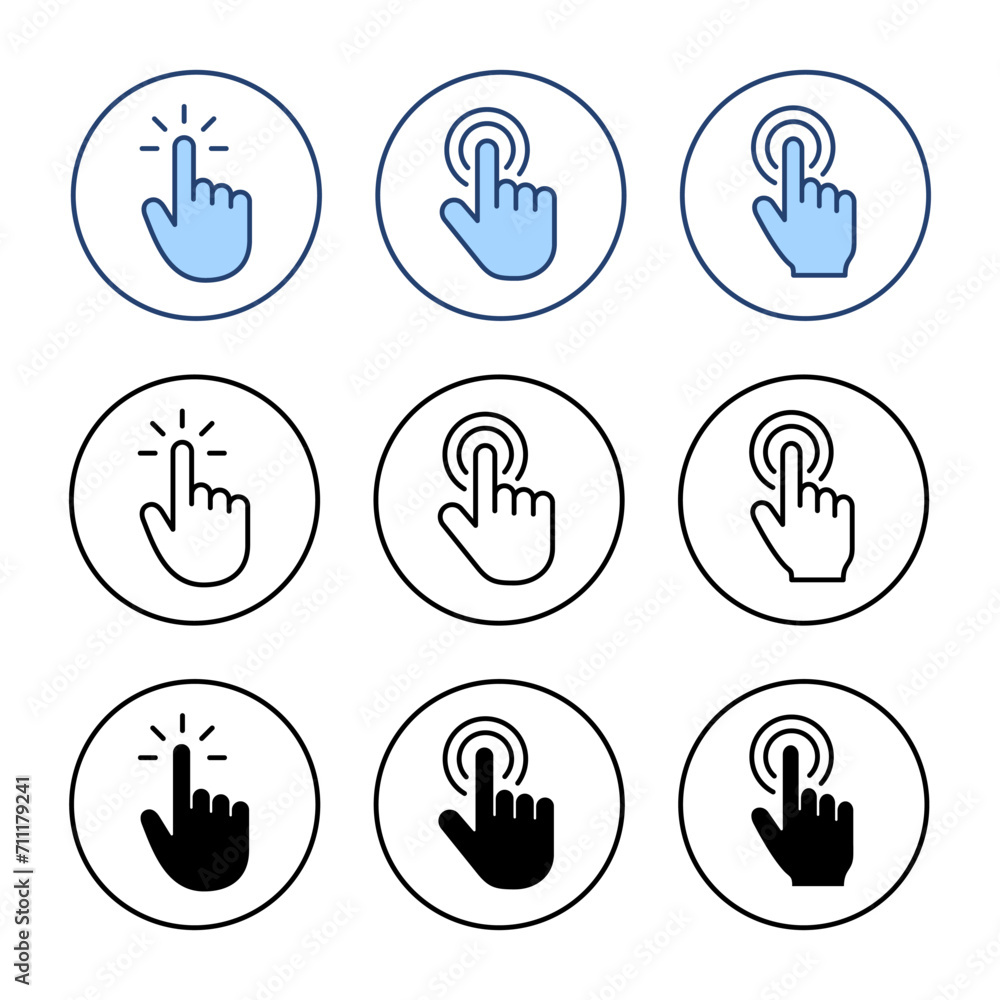 Hand cursor icon vector. cursor sign and symbol. hand cursor icon clik Hand cursor icon vector. cursor sign and symbol. hand cursor icon clik