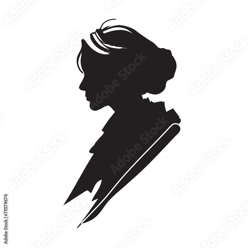 Portrait of a woman in profile