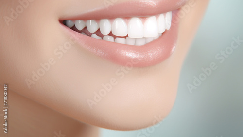 デンタルケアできれいな歯の女性 dental care and beautiful teeth of lady photo