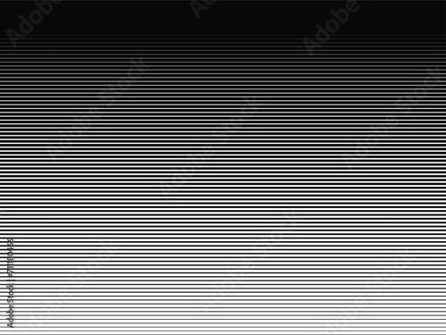 Horizontal speed line halftone gradient line pattern background.