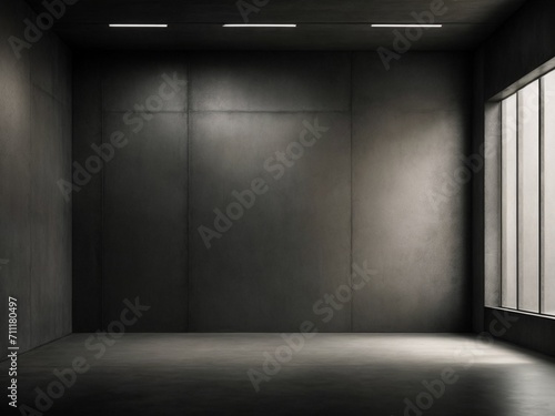 Abstract empty concrete interior room, exterior wall, wallpaper and background, for product ads 