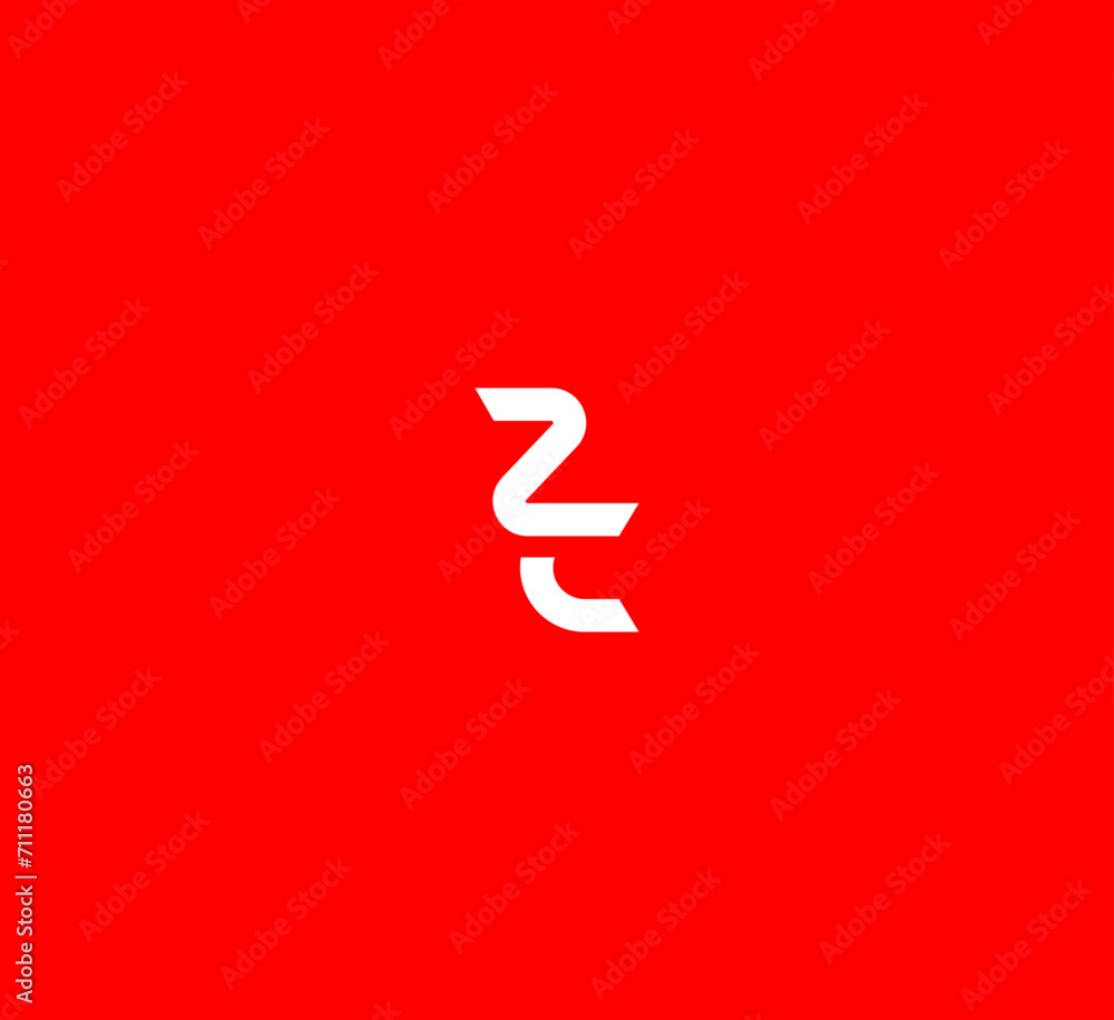 ZC, CZ letter logo design template elements. Modern abstract digital alphabet letter logo. Vector illustration. New Modern logo. - obrazy, fototapety, plakaty 