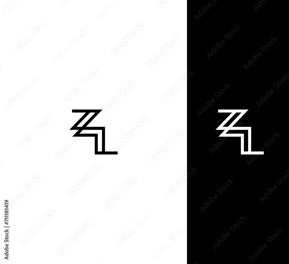 ZL ,LZ letter logo design template elements. Modern abstract digital alphabet letter logo. Vector illustration. New Modern logo. - obrazy, fototapety, plakaty 