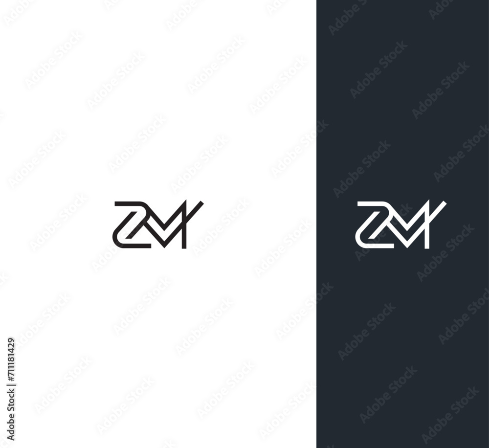 ZM, MZ letter logo design template elements. Modern abstract digital alphabet letter logo. Vector illustration. New Modern logo. ZM, MZ letter logo design template elements. Modern abstract digital alphabet letter logo. Vector illustration. New Modern logo.