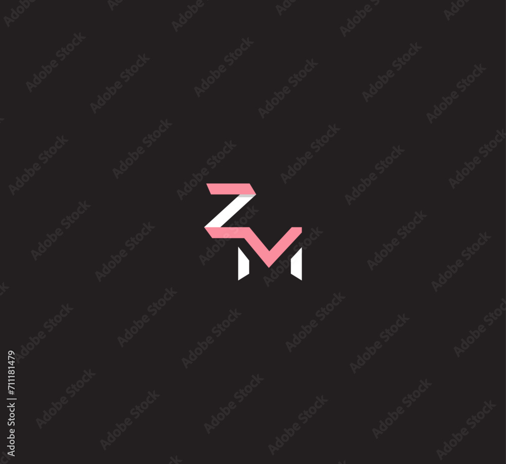 ZM, MZ letter logo design template elements. Modern abstract digital alphabet letter logo. Vector illustration. New Modern logo. ZM, MZ letter logo design template elements. Modern abstract digital alphabet letter logo. Vector illustration. New Modern logo.
