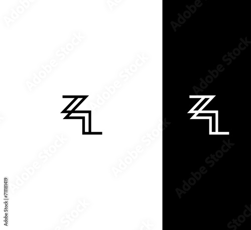 ZL ,LZ letter logo design template elements. Modern abstract digital alphabet letter logo. Vector illustration. New Modern logo. photo